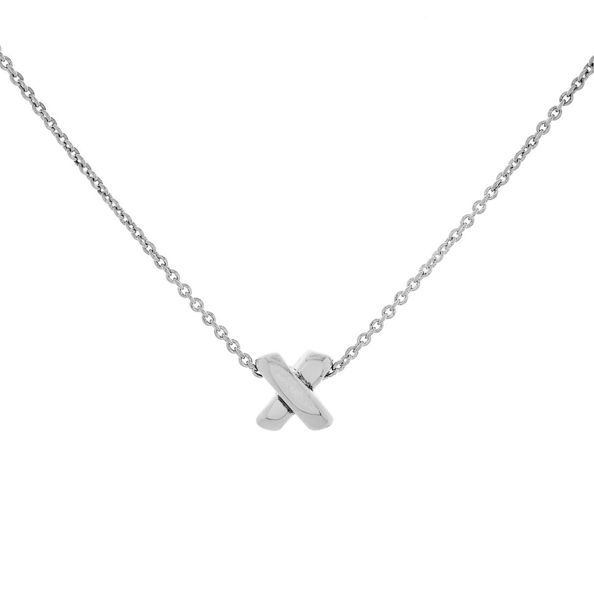 Tiffany & Co. Sterling Silver Signature X Pendant Necklace Designer Jewellery Tiffany and Co