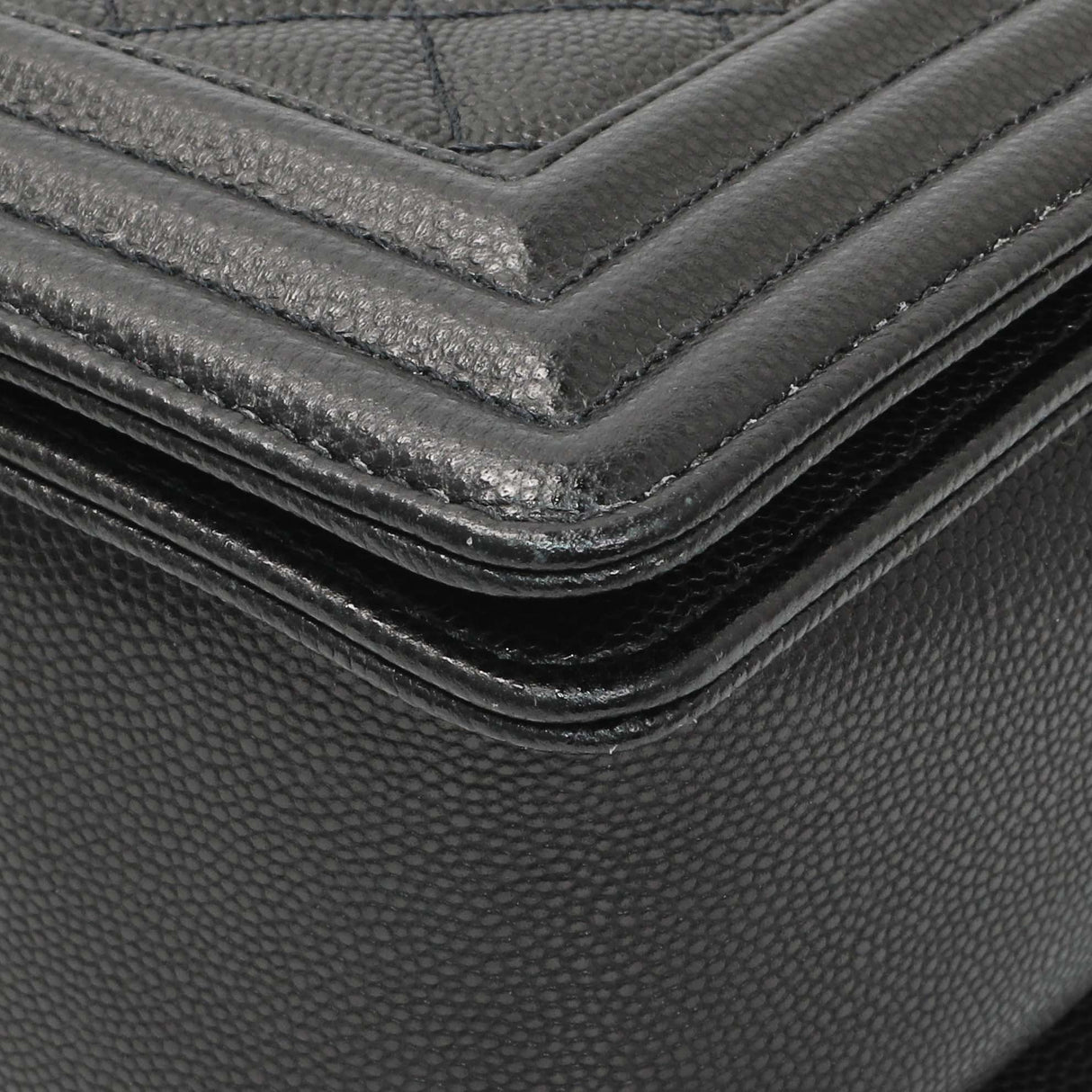 Chanel Black Quilted Caviar New Medium Boy Flap Handbags Chanel