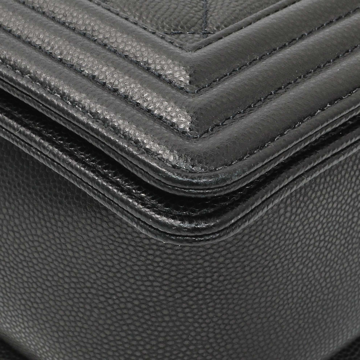 Chanel Black Quilted Caviar New Medium Boy Flap Handbags Chanel