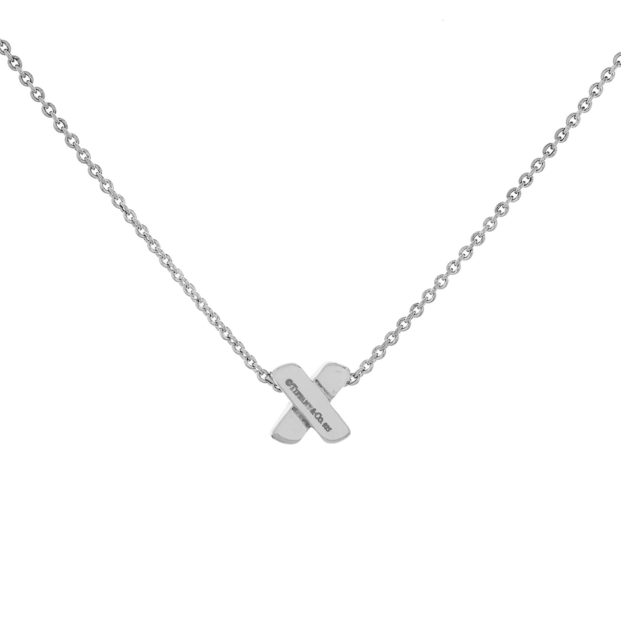 Tiffany & Co. Sterling Silver Signature X Pendant Necklace Designer Jewellery Tiffany and Co