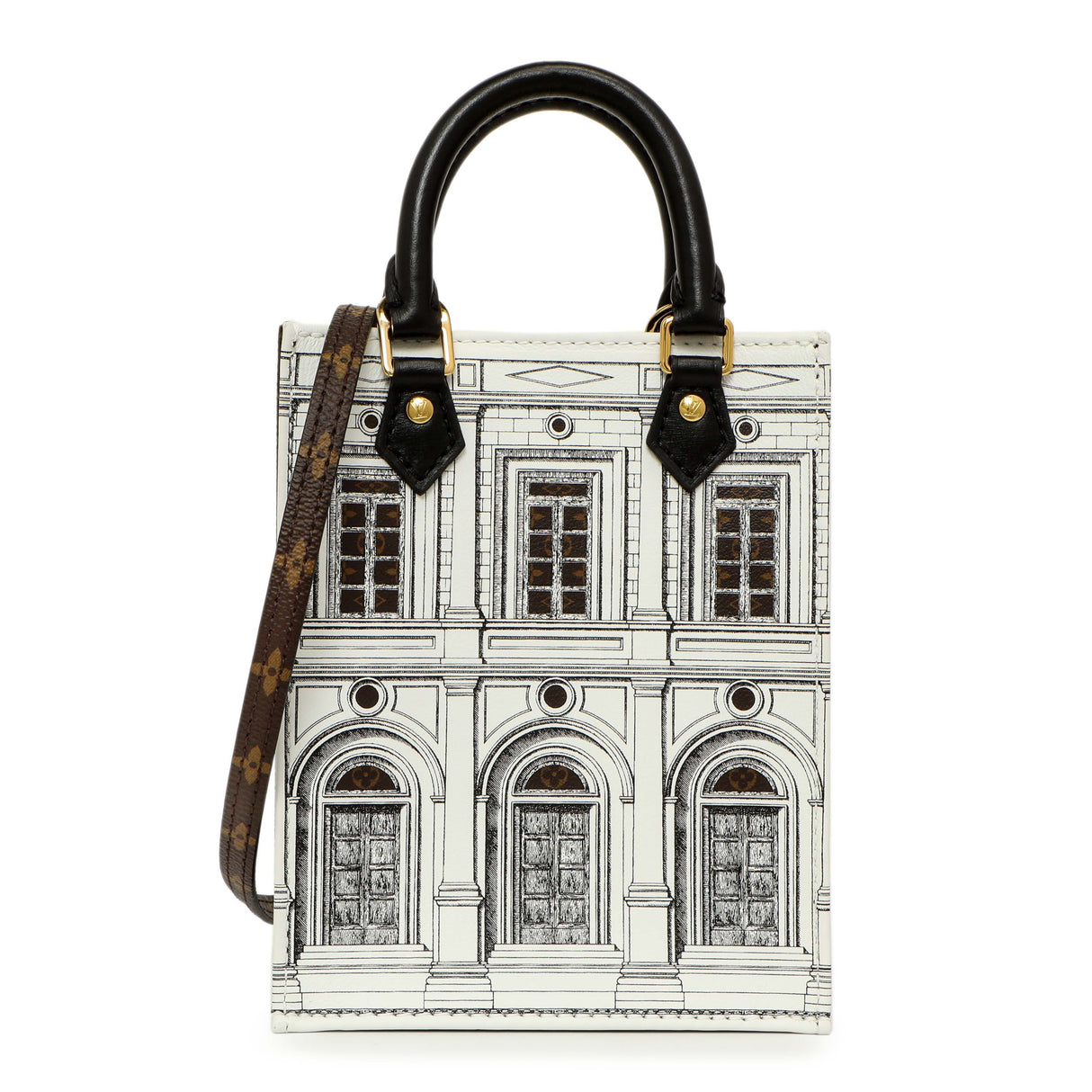 Louis Vuitton X Fornasetti Calfskin Architettura Petit Sac Plat Handbags Louis Vuitton