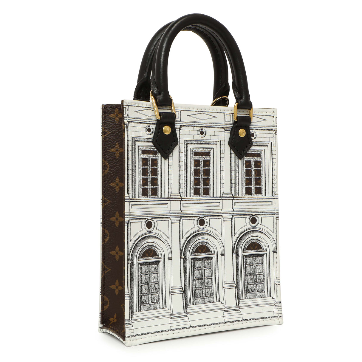 Louis Vuitton X Fornasetti Calfskin Architettura Petit Sac Plat Handbags Louis Vuitton