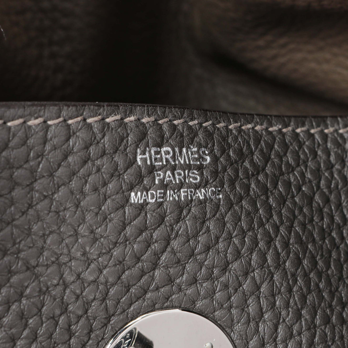 Hermes Graphite Clemence Lindy 34 Handbags Hermes