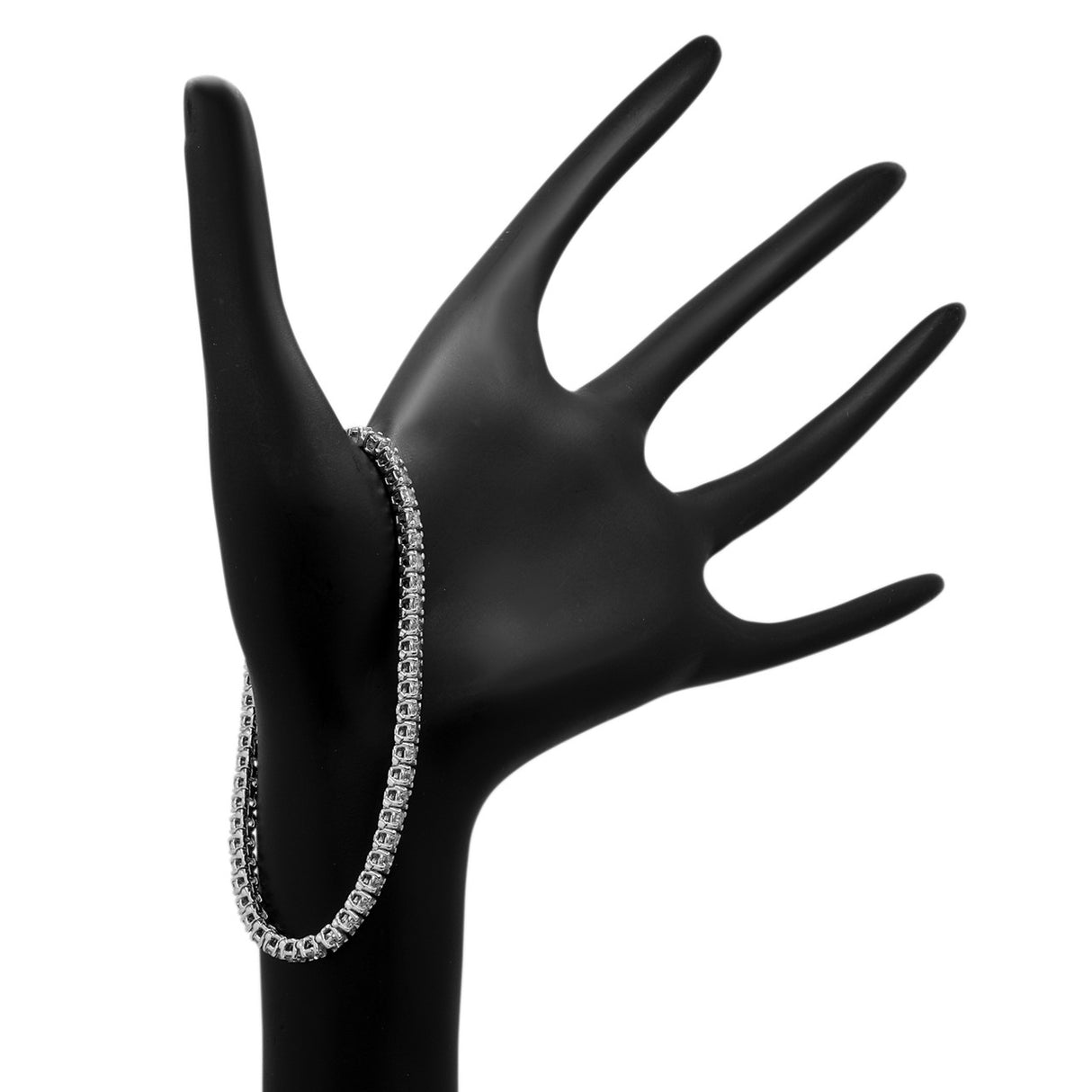 14K White Gold 6.56 Carat Tennis Bracelet Fine Jewellery Modaselle