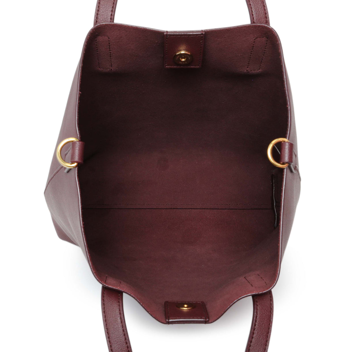 Saint Laurent Dark Red Calfskin Toy Shopping Tote Handbags Saint Laurent