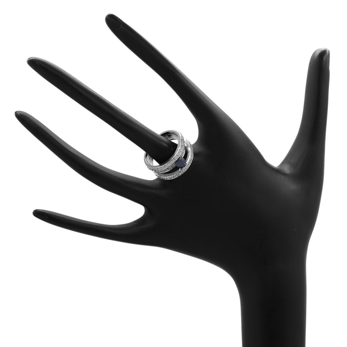 14K White Gold 0.87 Carat Blue Sapphire Ring Fine Jewellery Modaselle