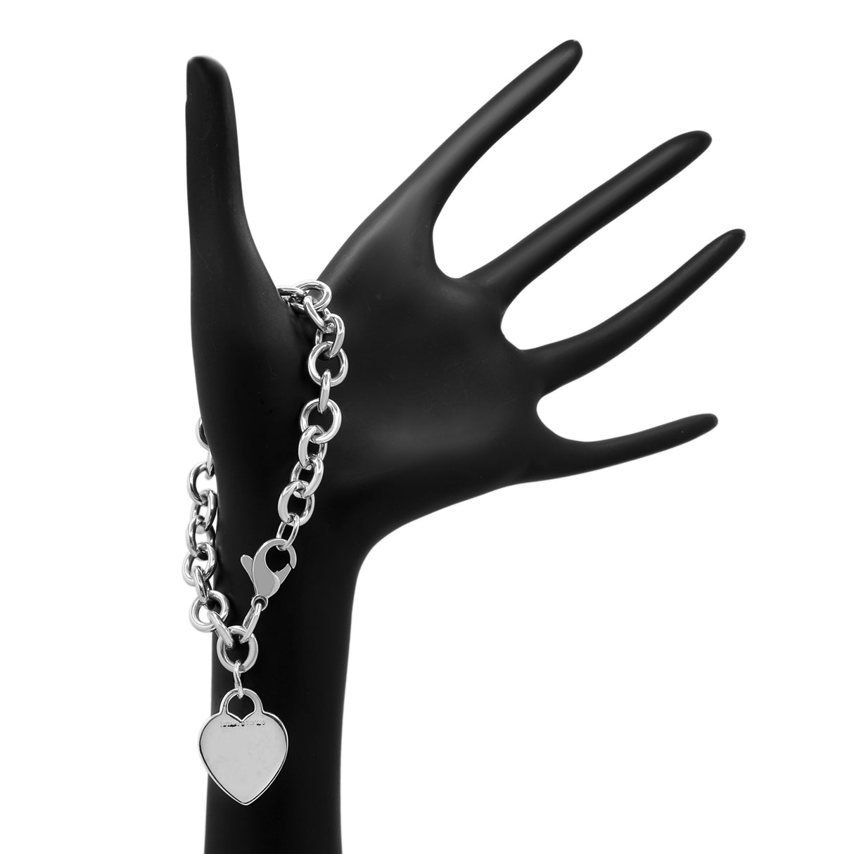 Tiffany & Co. Sterling Silver Heart Tag Charm Bracelet Designer Jewellery Tiffany and Co