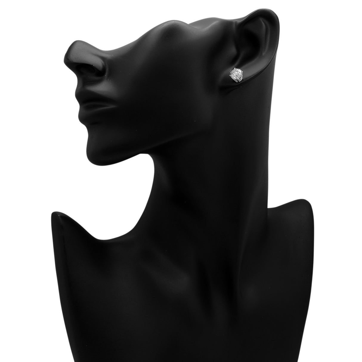 14K White Gold 3.26 Carat Diamond Stud Earrings Fine Jewellery Modaselle