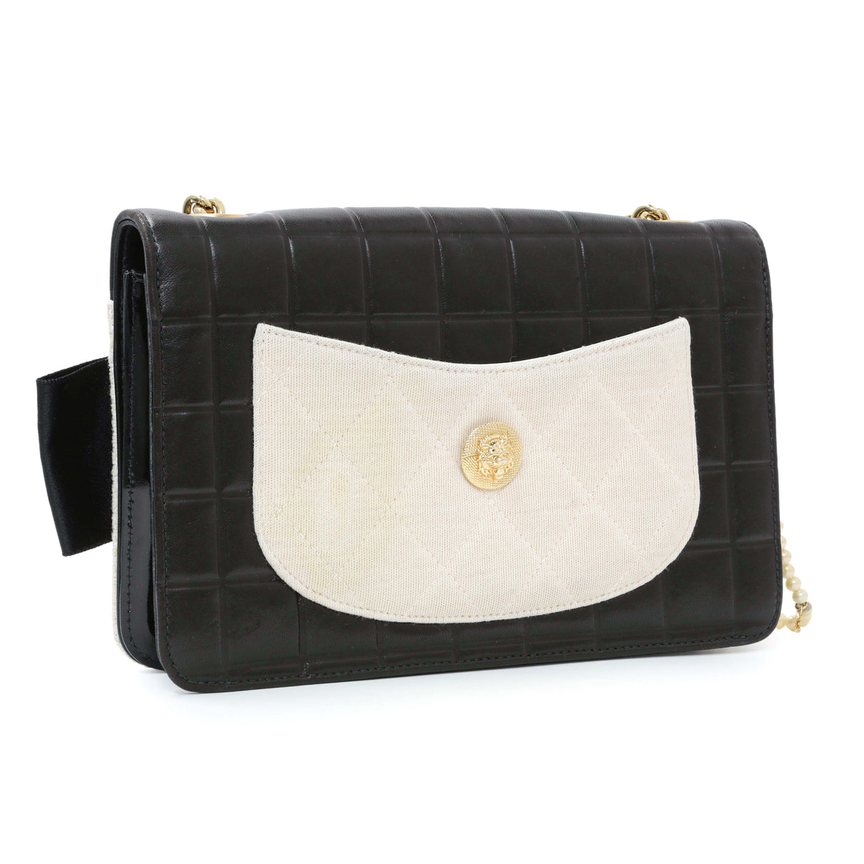 Chanel Tweed Lambskin Camellia Pearl Chain Flap Handbags Chanel