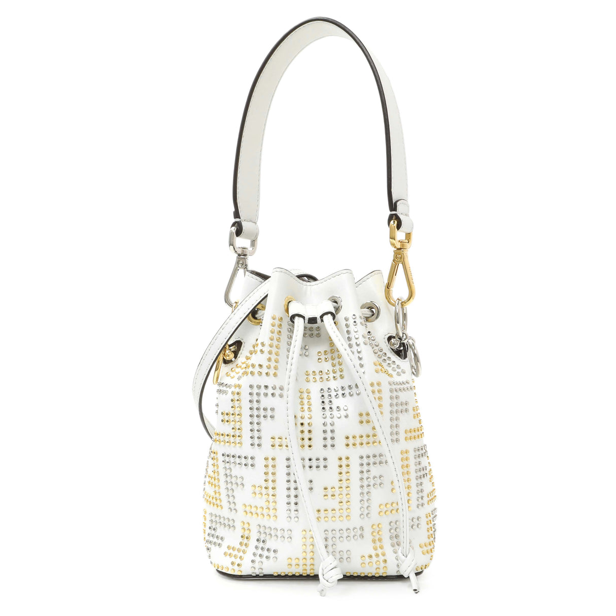 Fendi Vitello Liberty F is Fendi Studded Mini Mon Tresor Bucket Bag Handbags Fendi