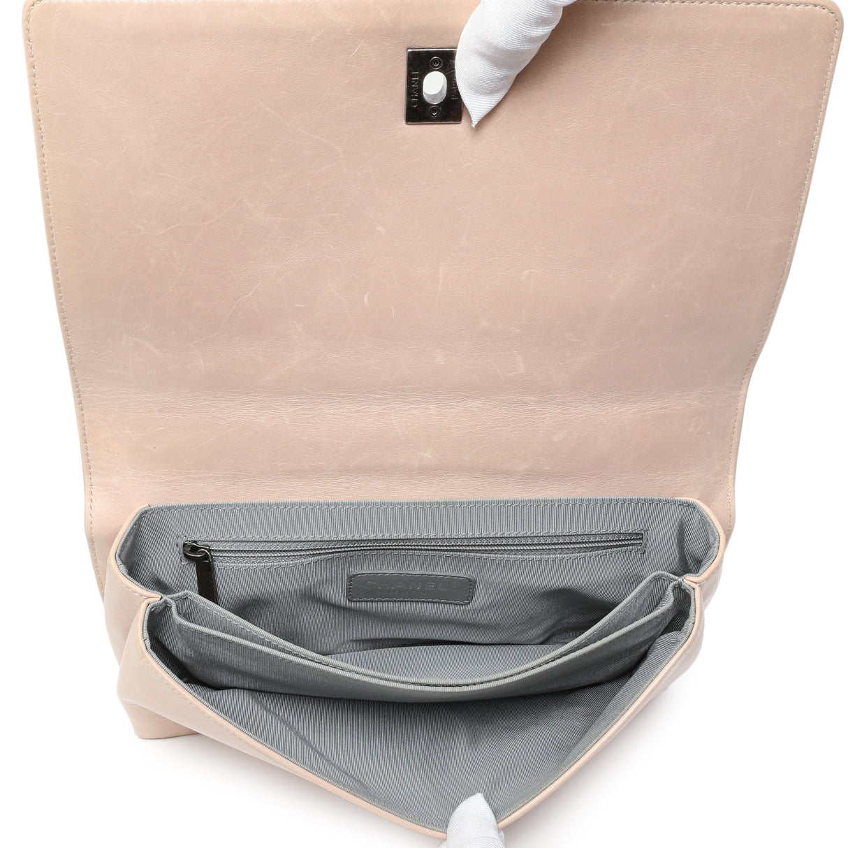 Chanel Beige Quilted Calfskin Medium Korean Garden Flap Handbags Chanel