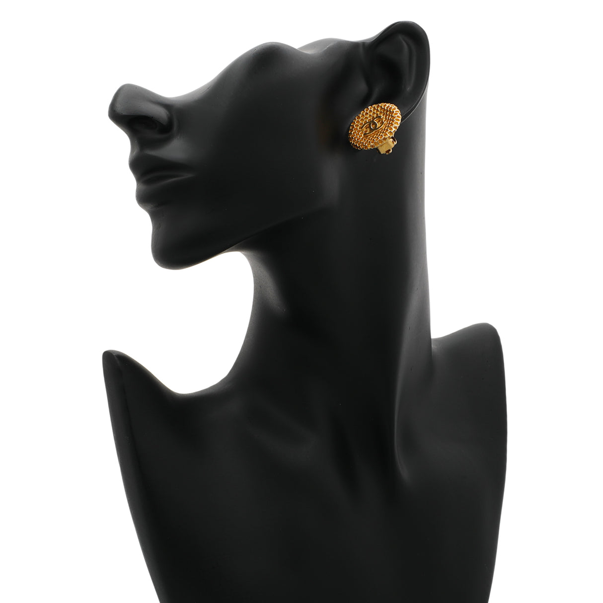 Chanel Gold CC Clip On Earrings Designer Jewellery Chanel