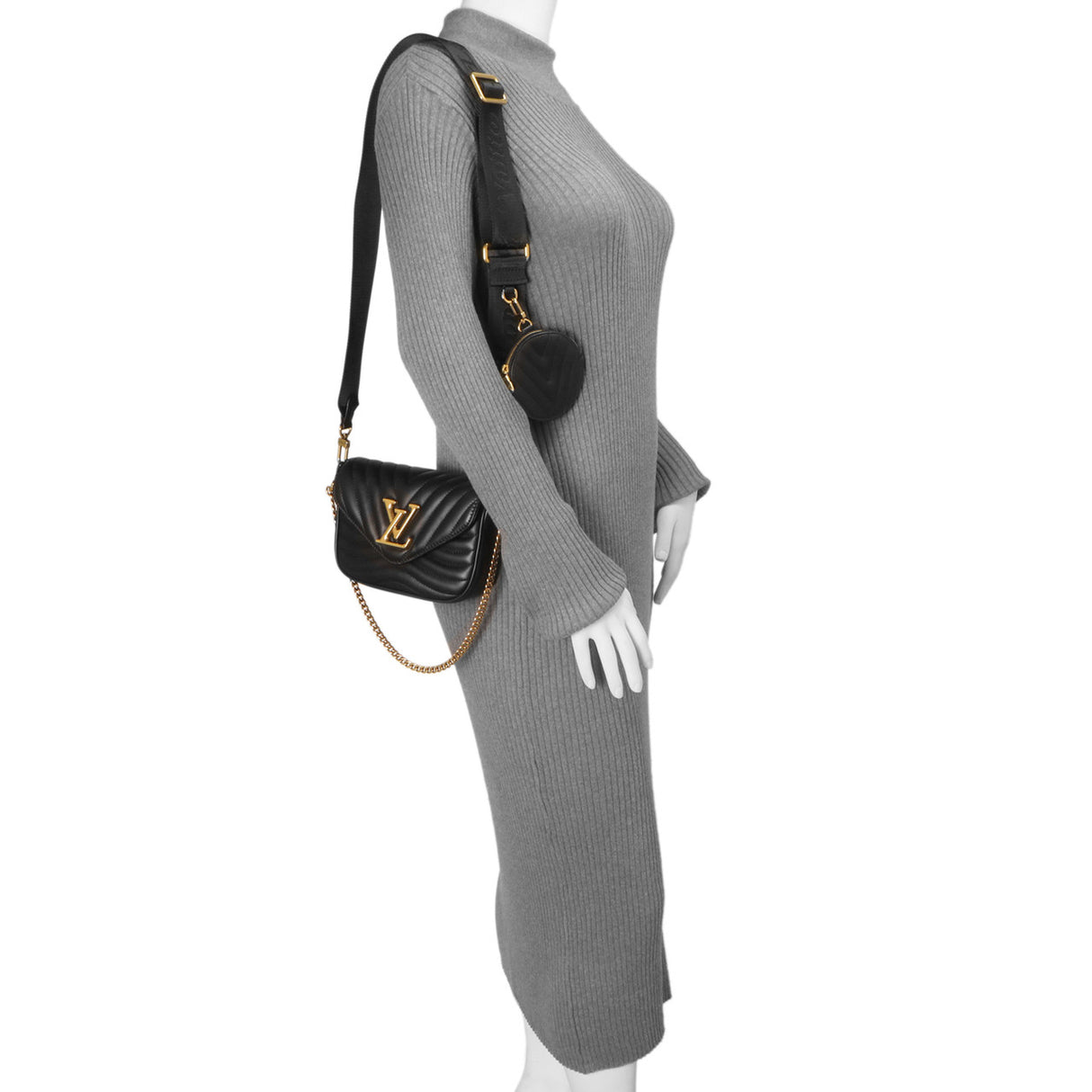 Louis Vuitton Black Calfskin New Wave Multi Pochette Handbags Louis Vuitton