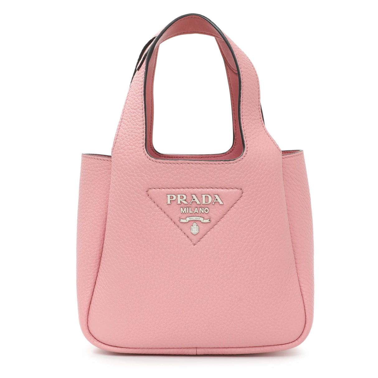 Prada Pink Vitello Daino Soft Mini Dynamique Tote Handbags Prada