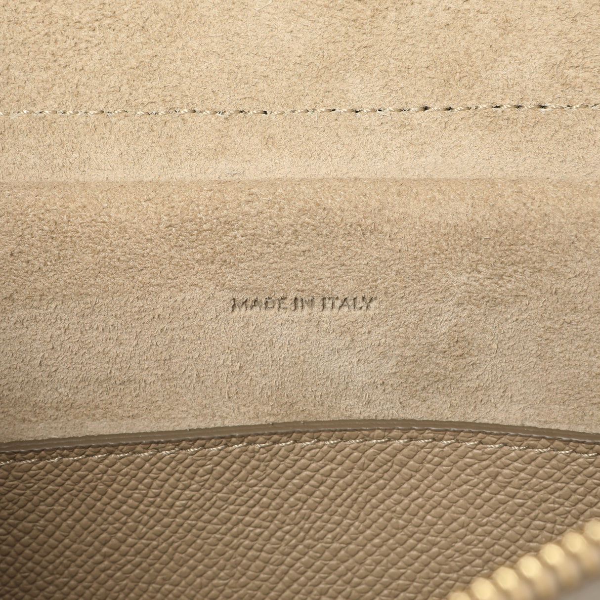 Celine Light Taupe Grained Calfskin Micro Belt Bag Handbags Celine