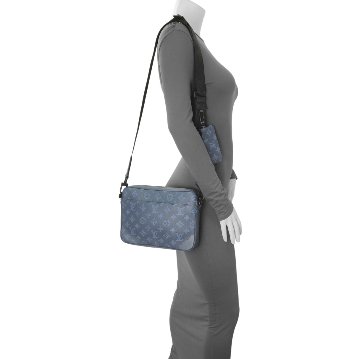 Louis Vuitton Navy Monogram Shadow Duo Messenger Handbags Louis Vuitton