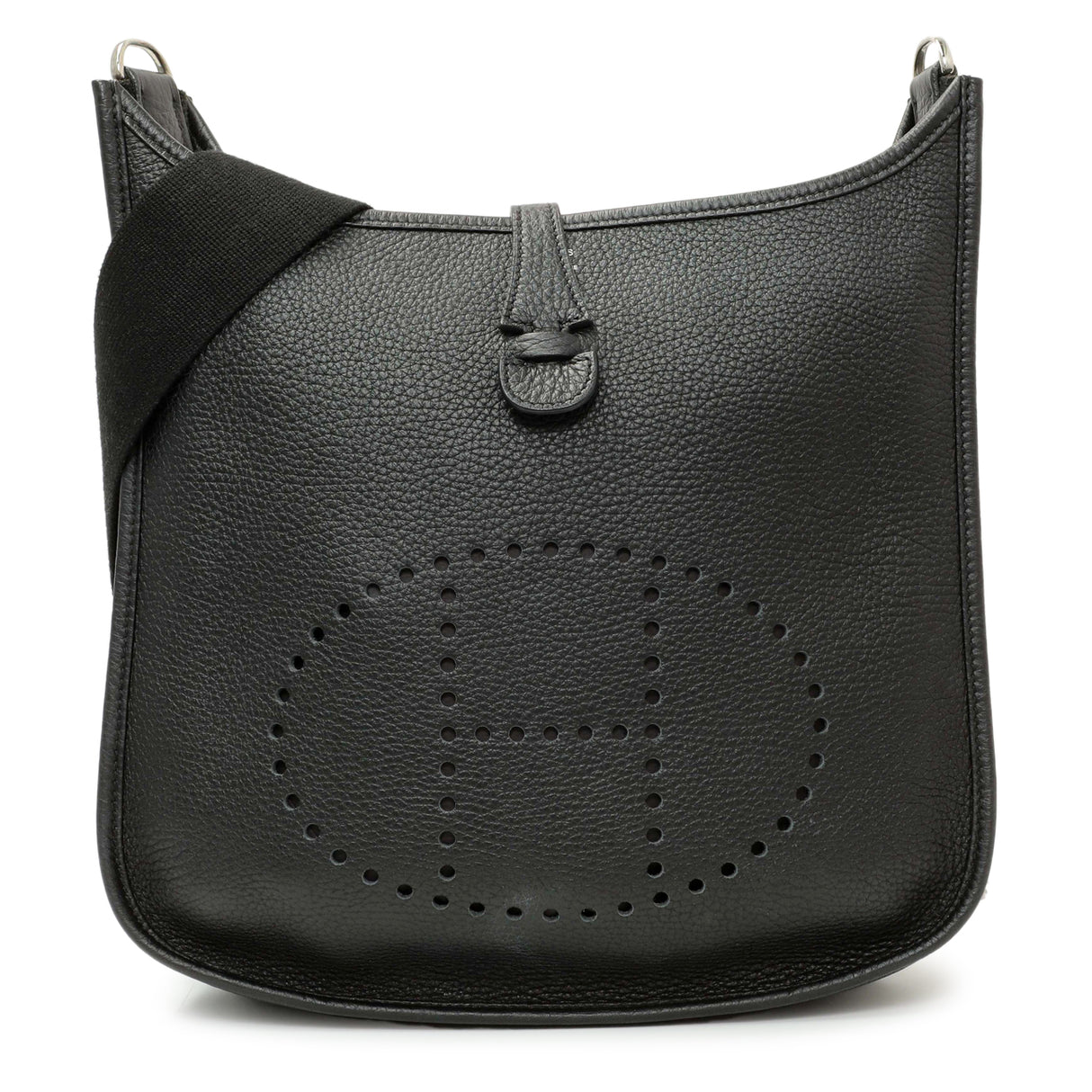 Hermes Black Clemence Evelyne III PM Handbags Hermes