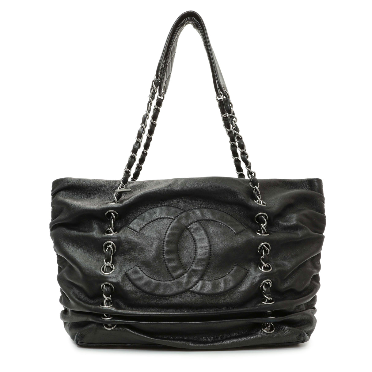 Chanel Black Lambskin Timeless Sharpei Tote Handbags Chanel