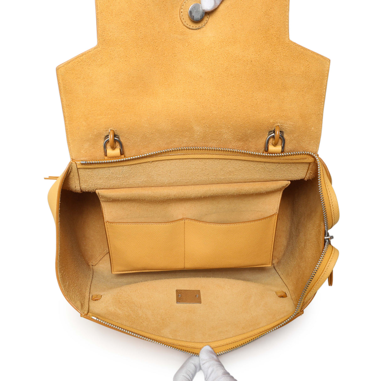 Celine Yellow Grained Calfskin Mini Belt Bag