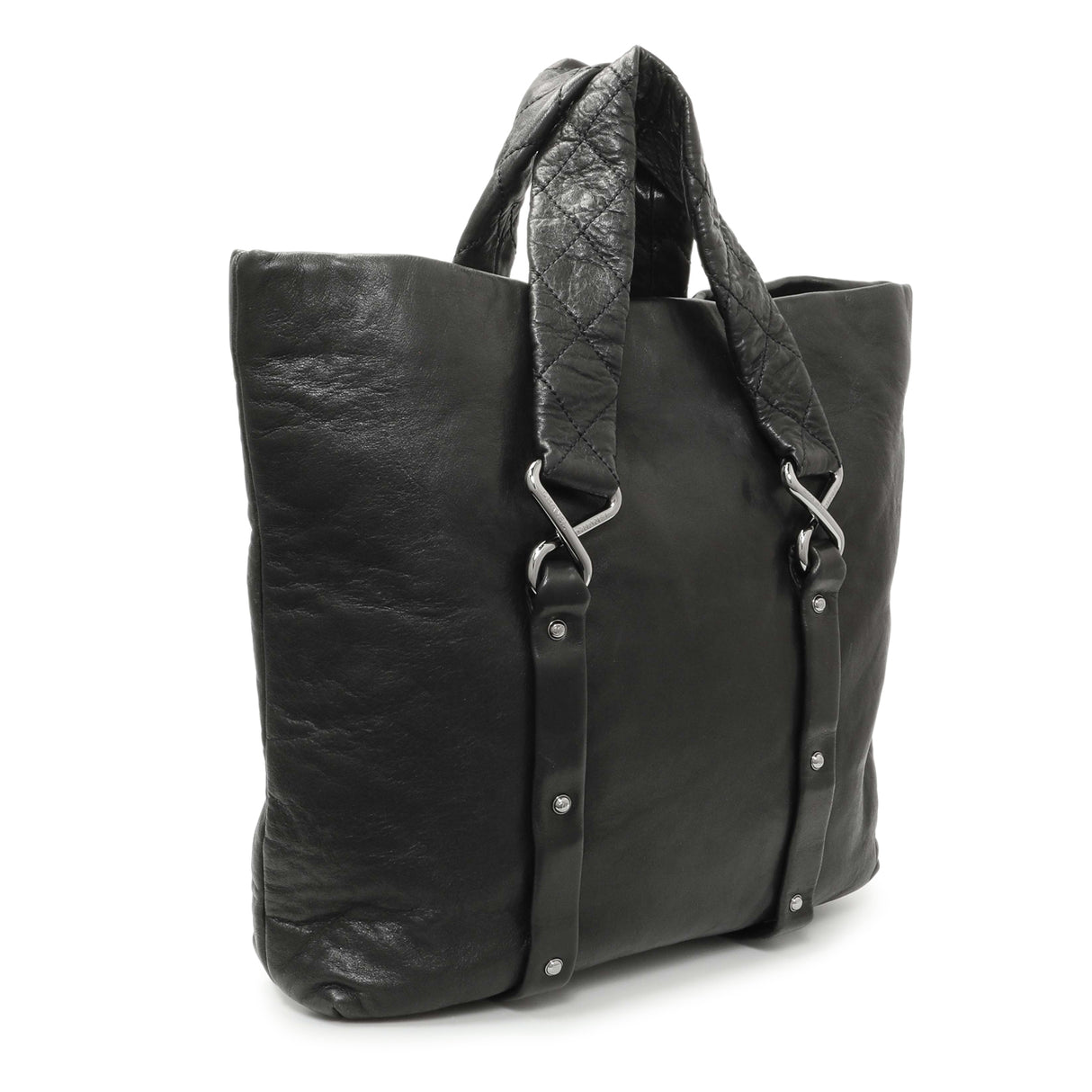 Chanel Black Lambskin 8 Knots Tote Handbags Chanel