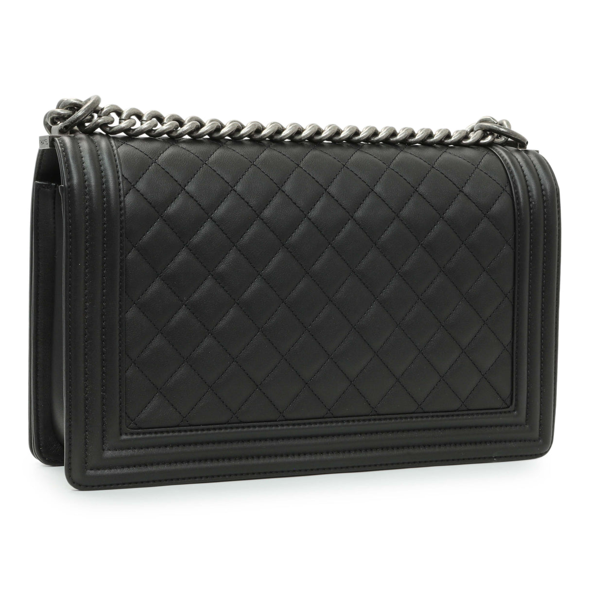 Chanel Black Quilted Calfskin New Medium Boy Flap Handbags Chanel