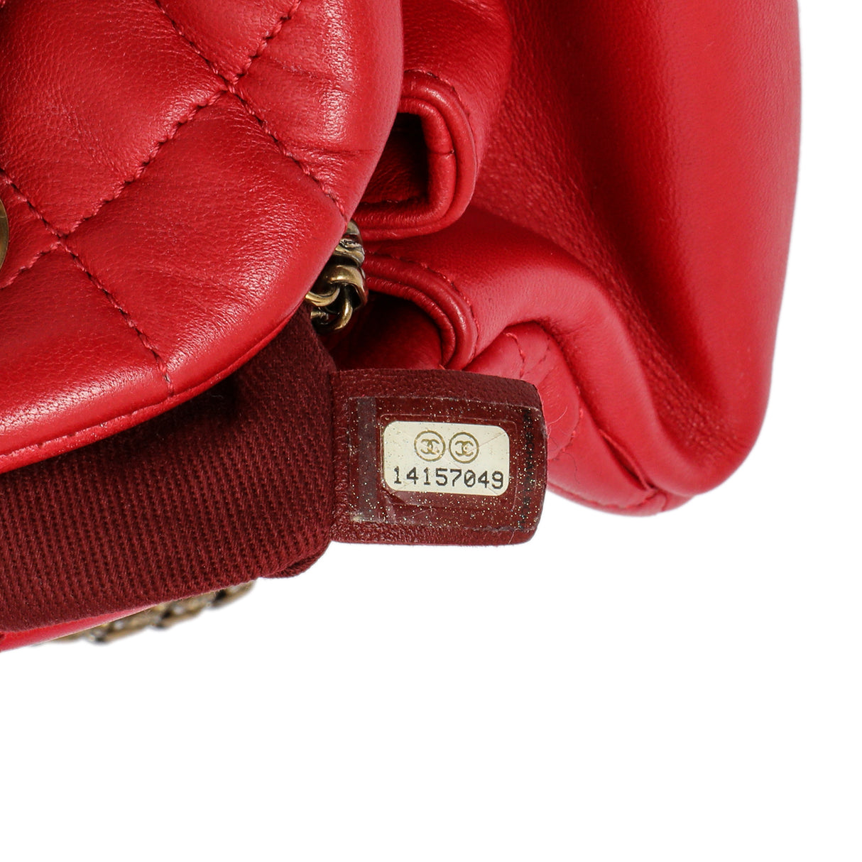Chanel Red Quilted Lambskin Medium Just Mademoiselle Bowling Bag