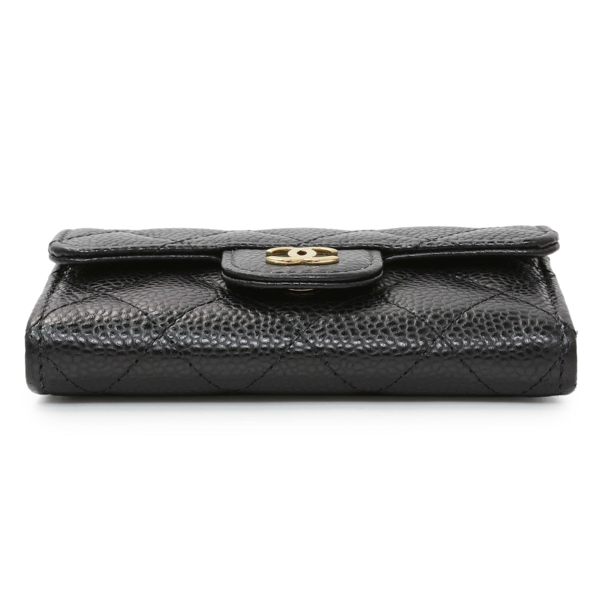 Chanel Black Caviar Quilted Flap Card Holder Wallet Accessories Chanel