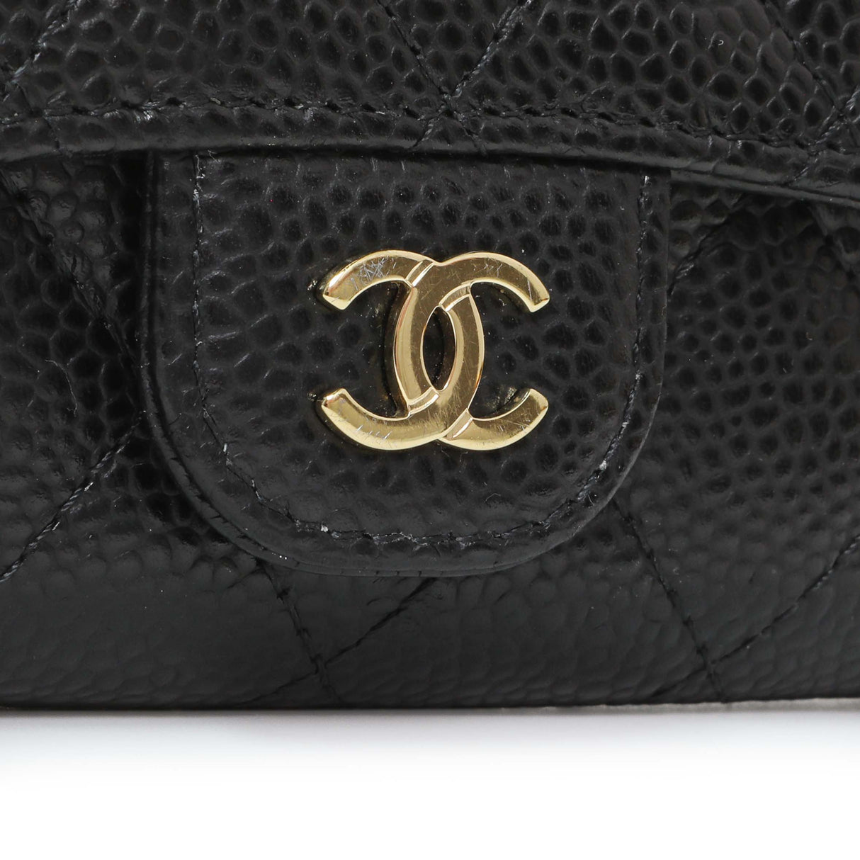 Chanel Black Caviar Quilted Flap Card Holder Wallet Accessories Chanel