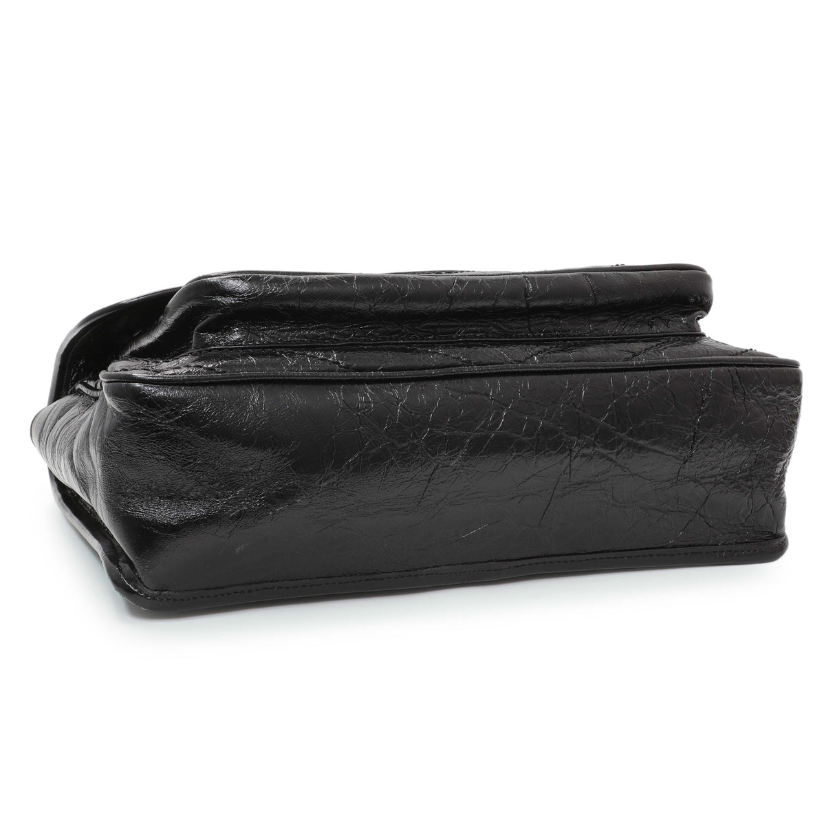 Saint Laurent Black Crinkled Calfskin Matelasse Monogram Large Niki Chain Satchel Handbags Saint Laurent