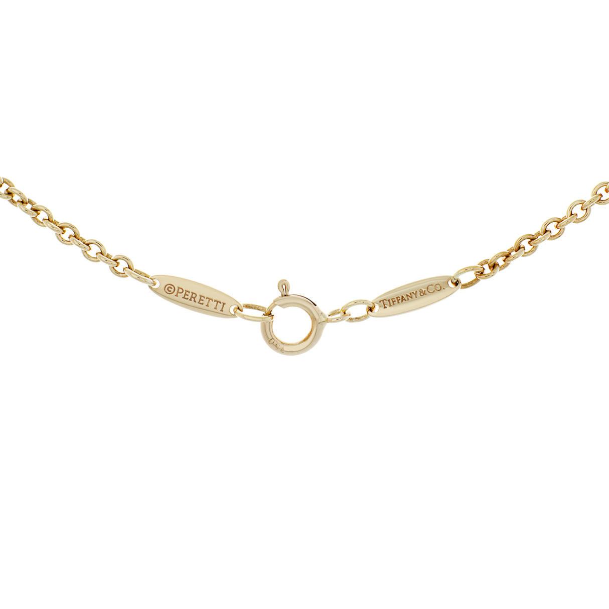 Tiffany & Co. 18K Yellow Gold Open Heart Lariat Necklace Designer Jewellery Tiffany and Co