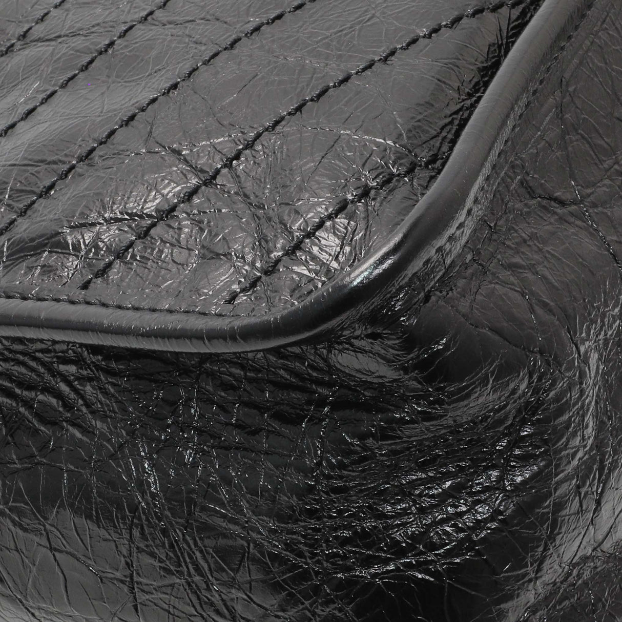 Saint Laurent Black Crinkled Calfskin Matelasse Monogram Large Niki Chain Satchel Handbags Saint Laurent