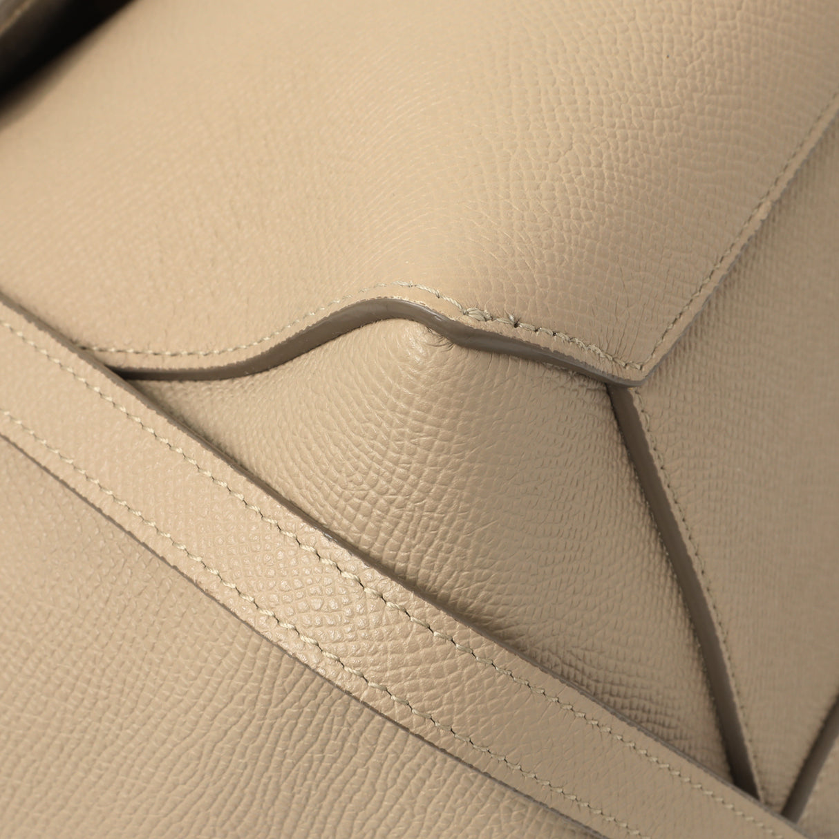 Celine Light Taupe Grained Calfskin Micro Belt Bag Handbags Celine