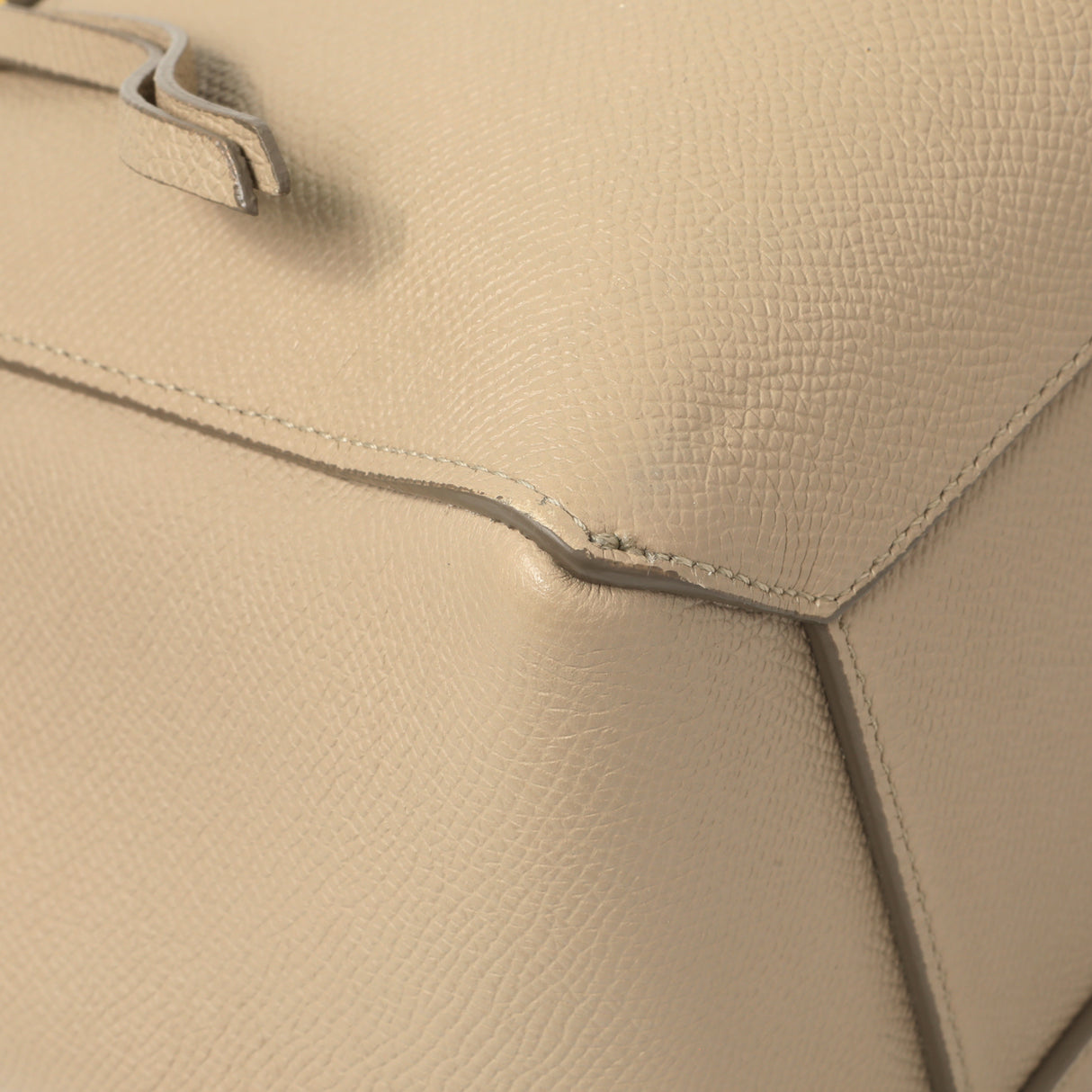 Celine Light Taupe Grained Calfskin Micro Belt Bag Handbags Celine