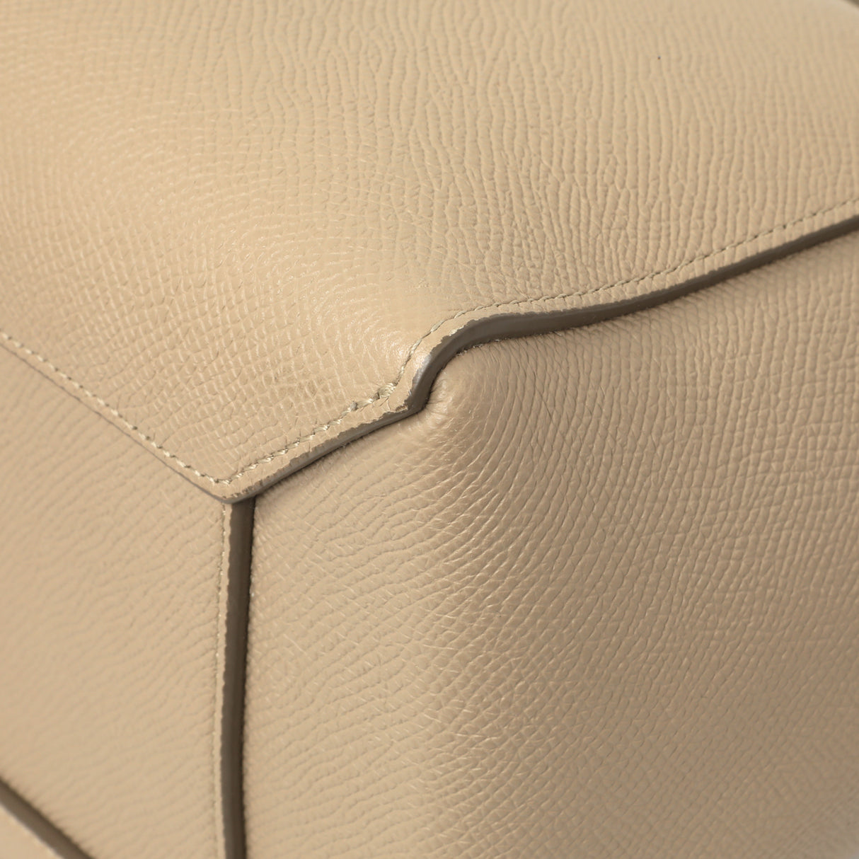 Celine Light Taupe Grained Calfskin Micro Belt Bag Handbags Celine