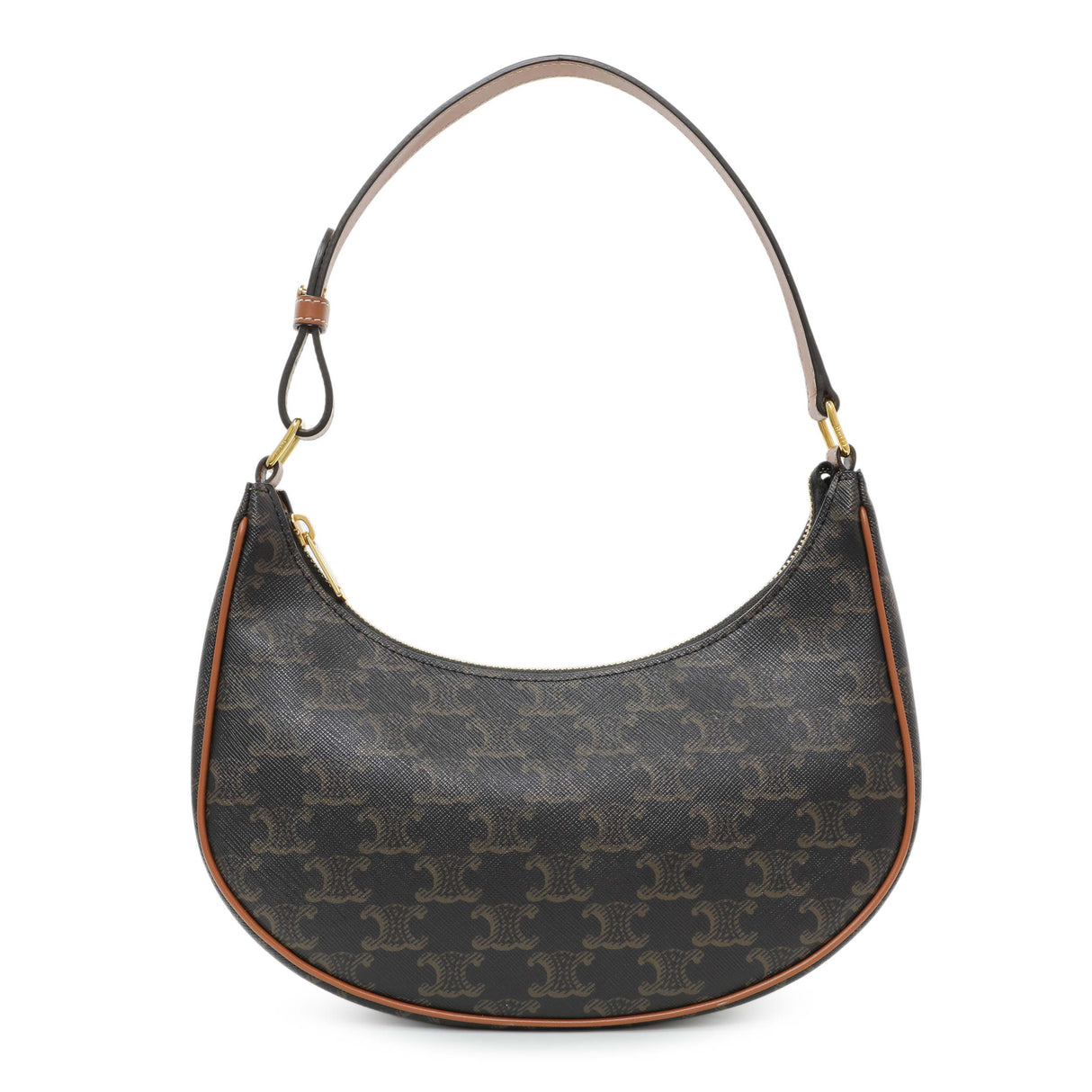 Celine Triomphe Canvas Calfskin Ava Shoulder Bag Handbags Celine