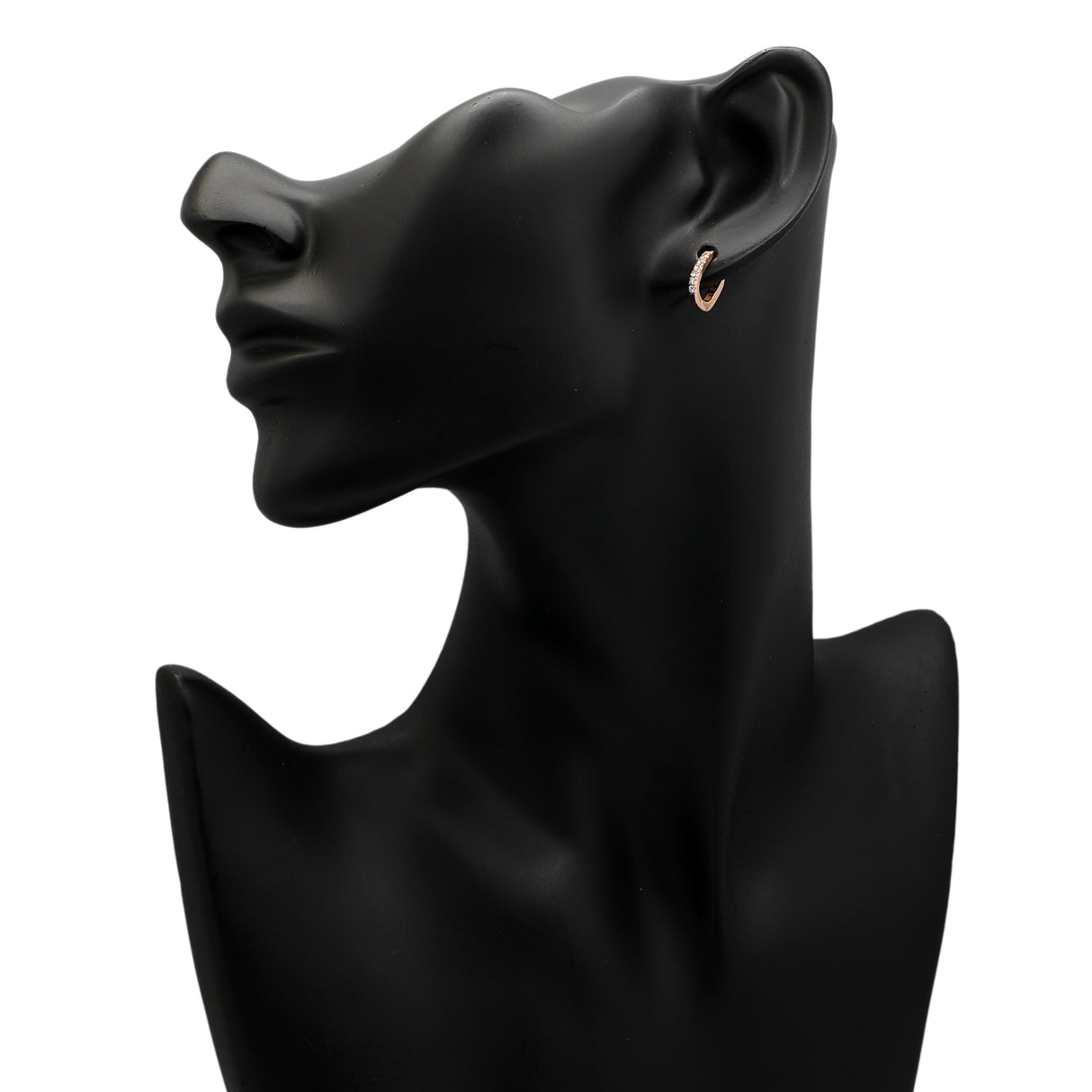 18K Rose Gold Diamond Huggie Earrings Fine Jewellery Modaselle