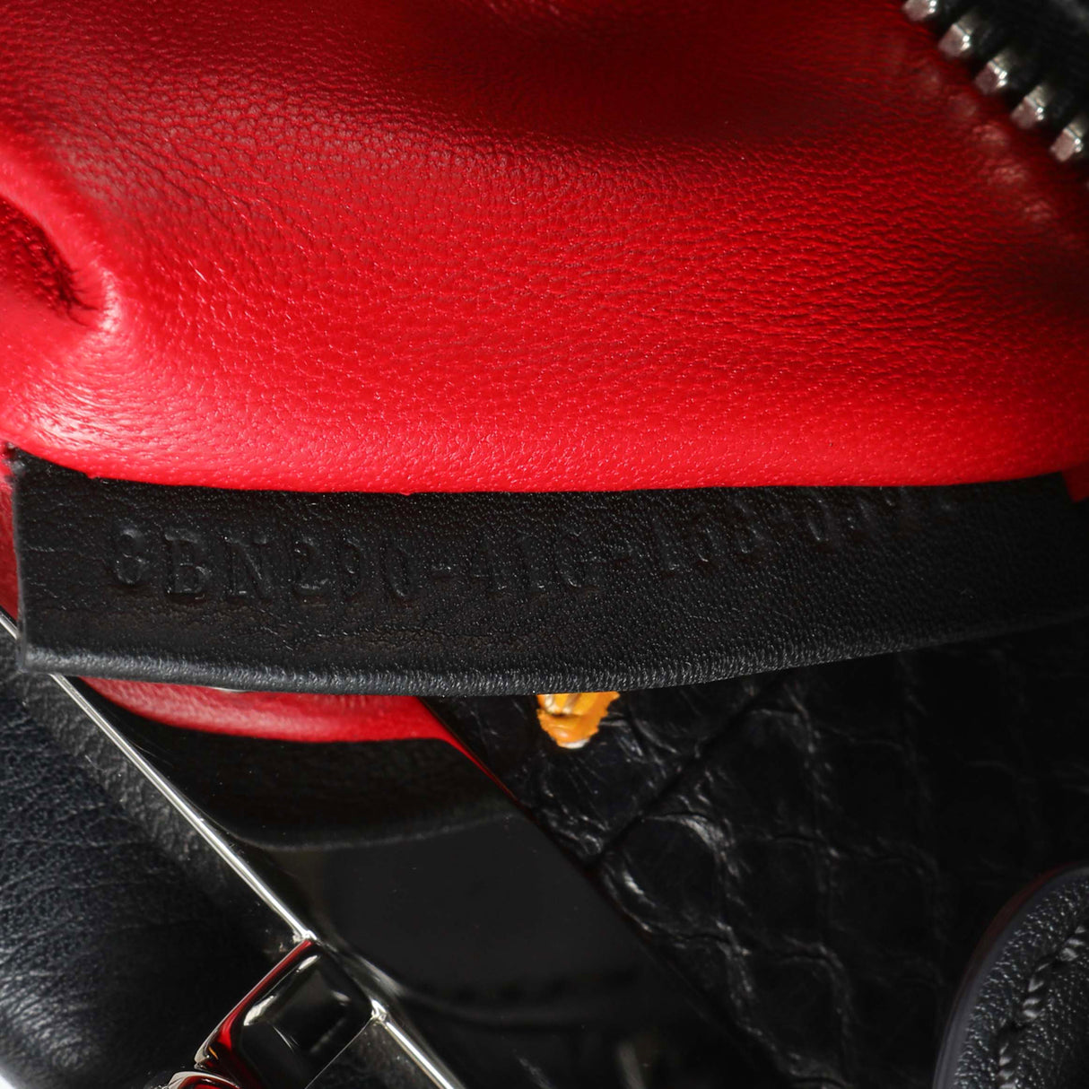 Fendi Black Vitello Seta Snakeskin Crocodile Monster Eyes Medium Peekaboo Iconic Satchel Handbags Fendi