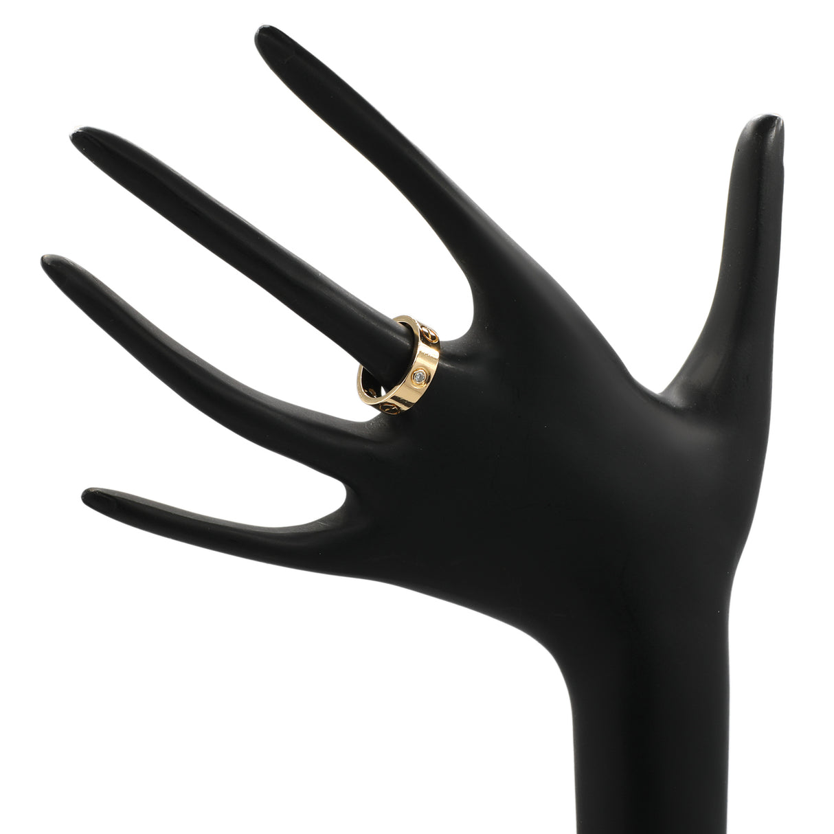 Cartier 18K Yellow Gold 3 Diamond Love Ring Designer Jewellery Cartier