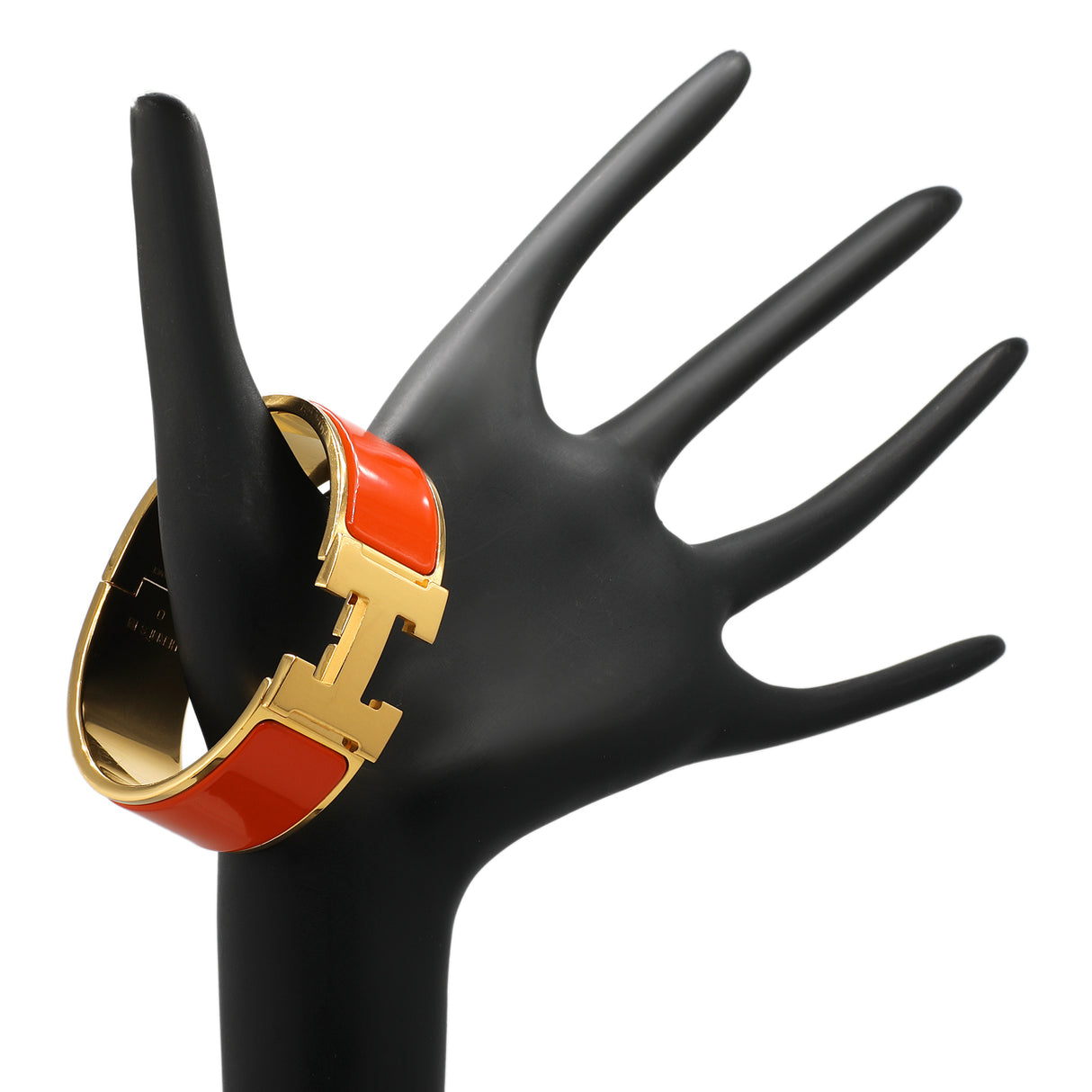 Hermes Orange Enamel Clic Clac H Bracelet Designer Jewellery Hermes