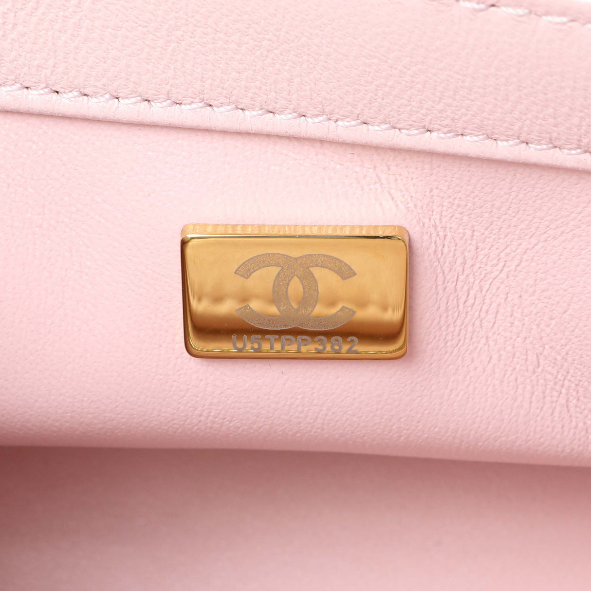 Chanel Light Pink Lambskin Rectangular Pearl Crush Handbags Chanel