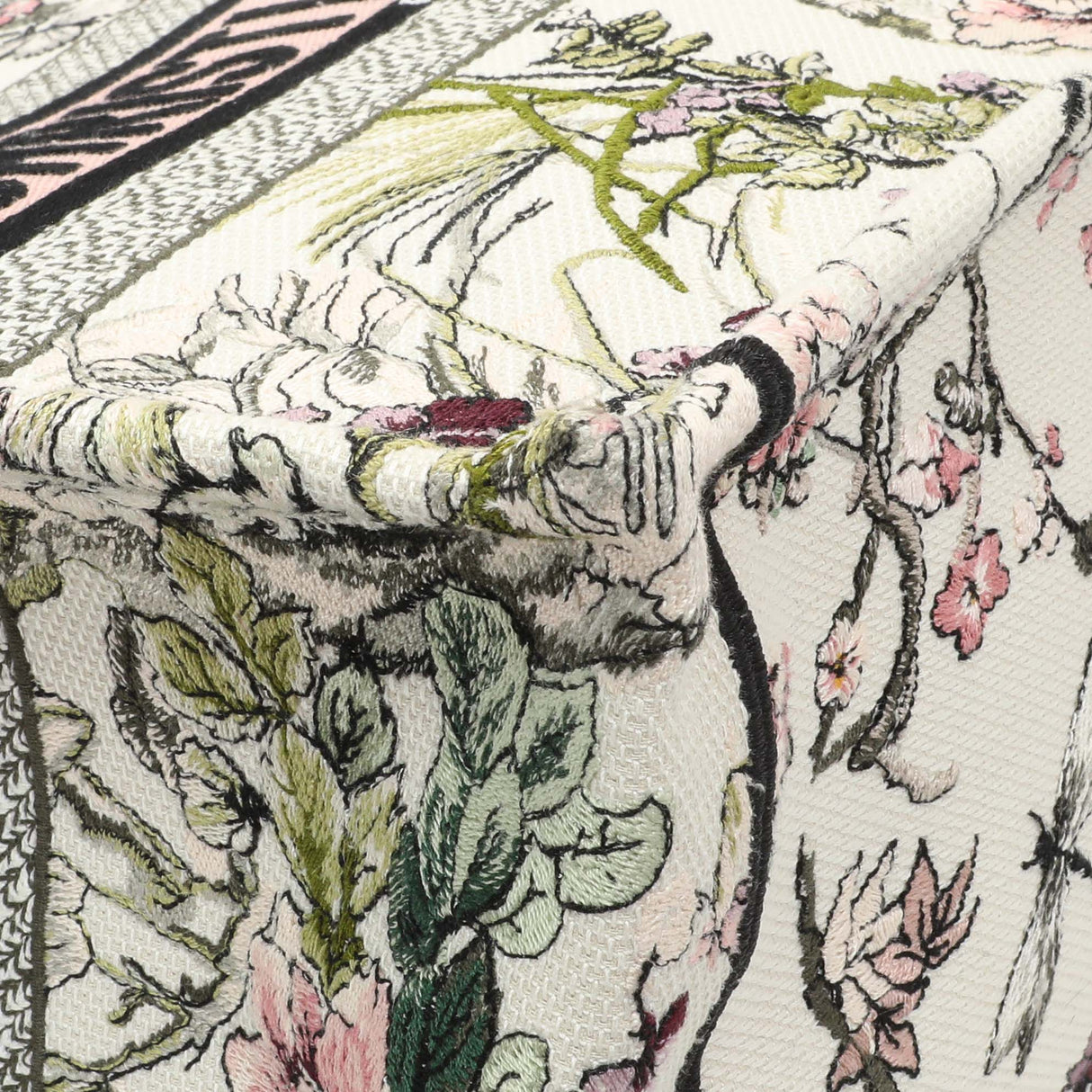 8 items⬆️Christian Dior Pink White Floral Embroidered Medium Book Tote Modaselle