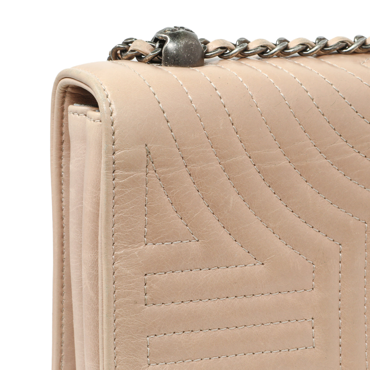 Chanel Beige Quilted Calfskin Medium Korean Garden Flap Handbags Chanel