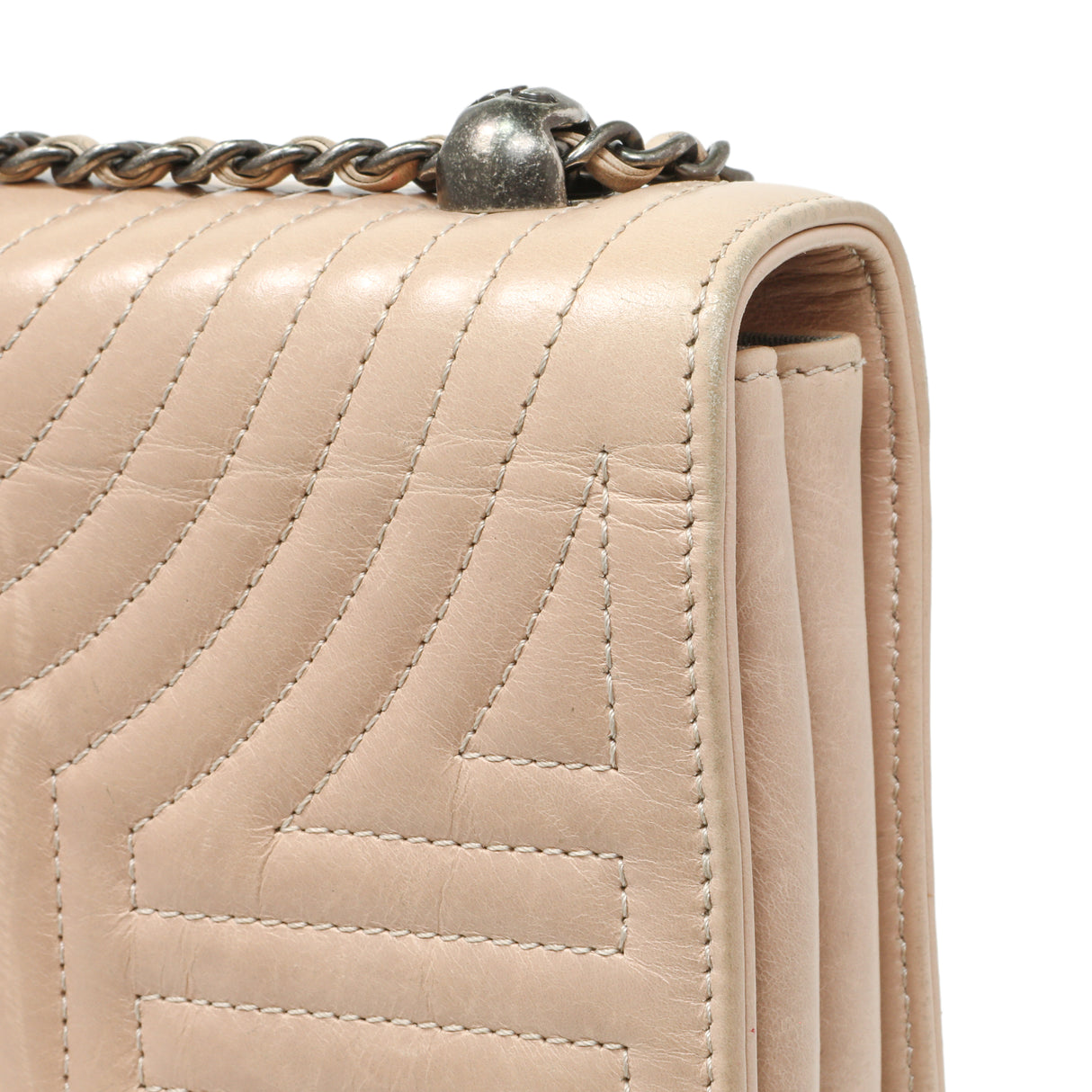 Chanel Beige Quilted Calfskin Medium Korean Garden Flap Handbags Chanel