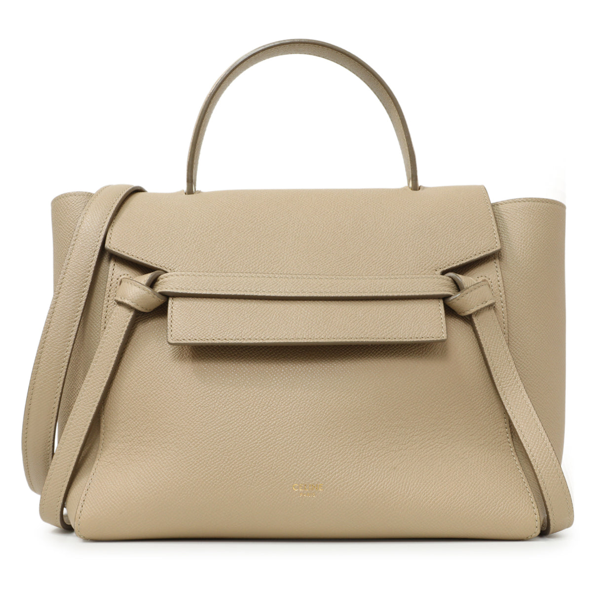 Celine Light Taupe Grained Calfskin Micro Belt Bag Handbags Celine