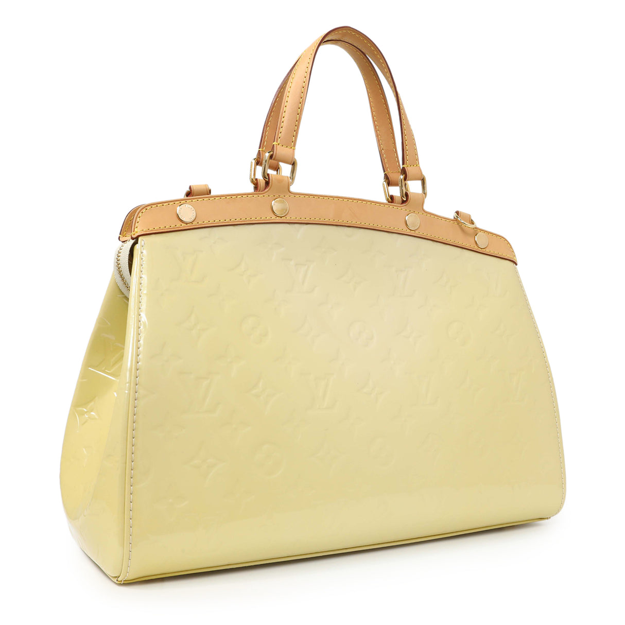 Louis Vuitton Blanc Corail Vernis Brea MM Handbags Louis Vuitton