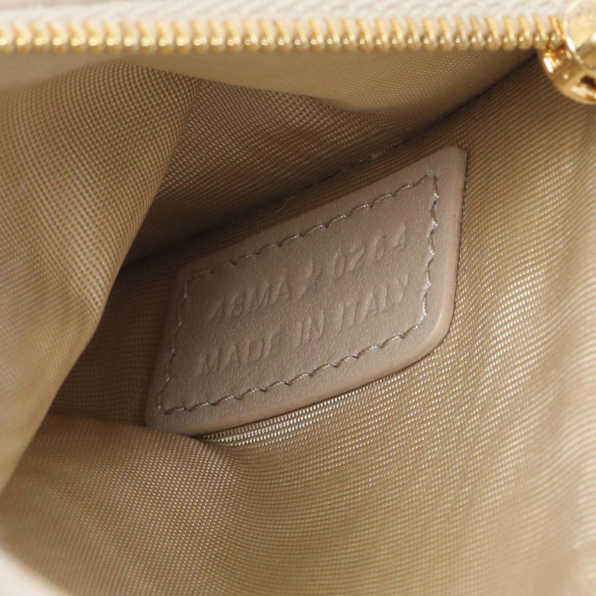 Christian Dior Beige Lambskin Cannage Lady Dior Pouch Handbags Christian Dior
