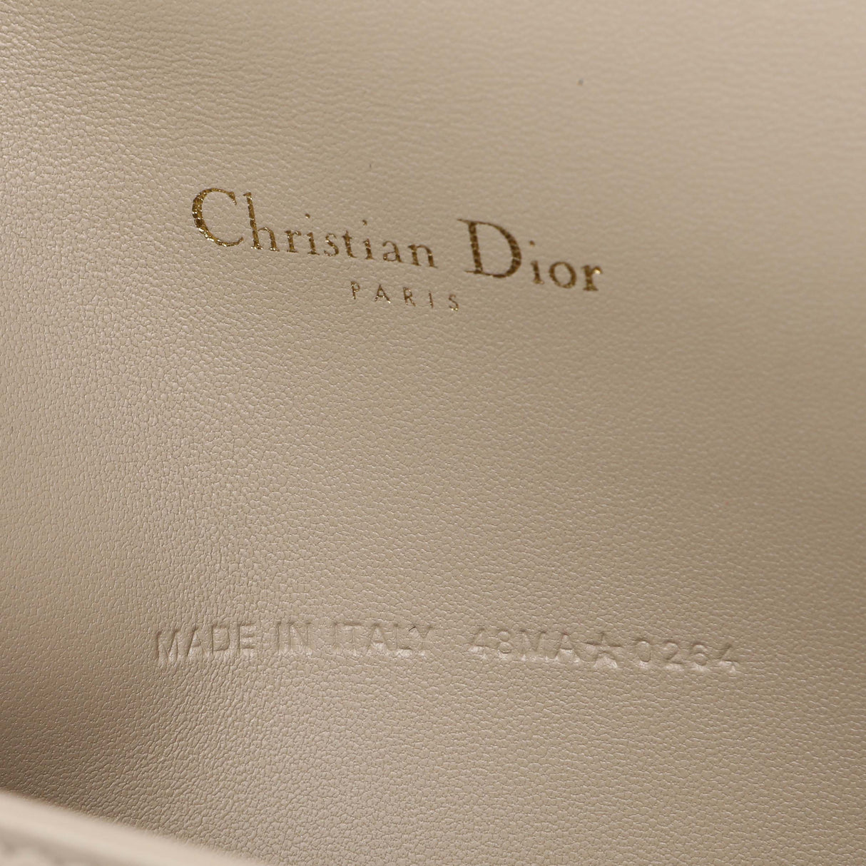 Christian Dior Beige Lambskin Cannage Lady Dior Pouch Handbags Christian Dior