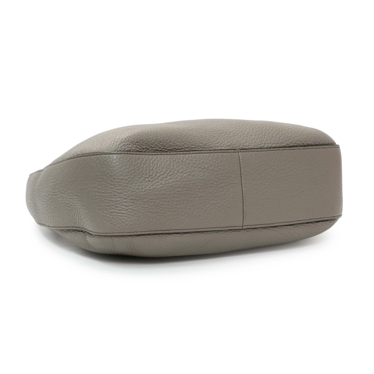 Prada Grey Vitello Phenix Zippered Messenger Hobo