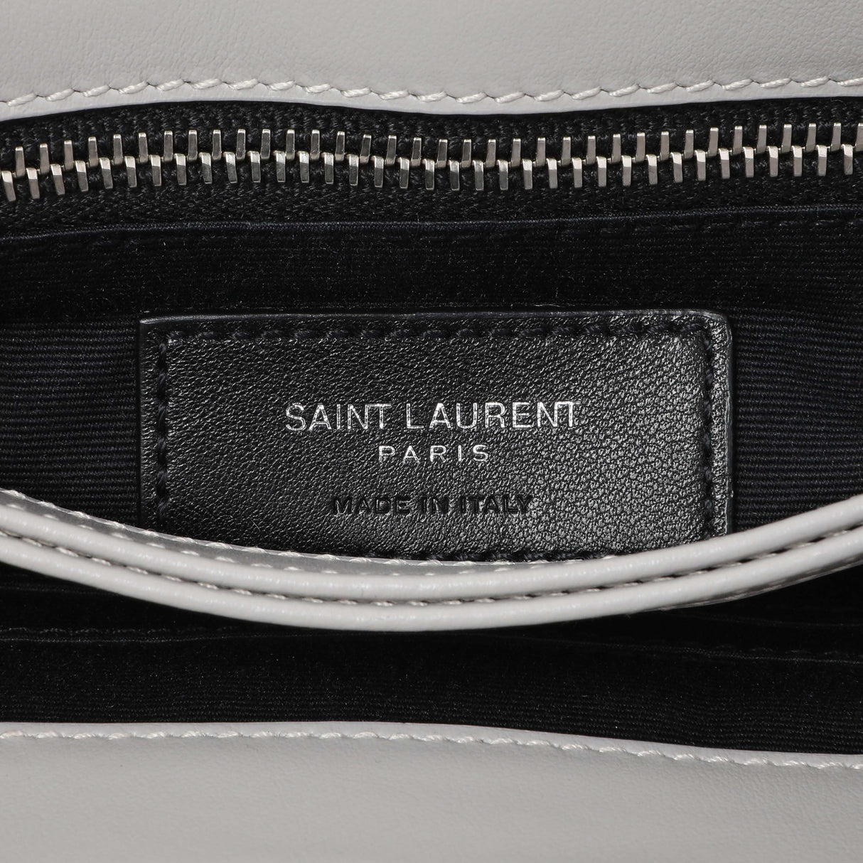 Saint Laurent Grey Calfskin Monogram Toy Loulou Crossbody Handbags Saint Laurent