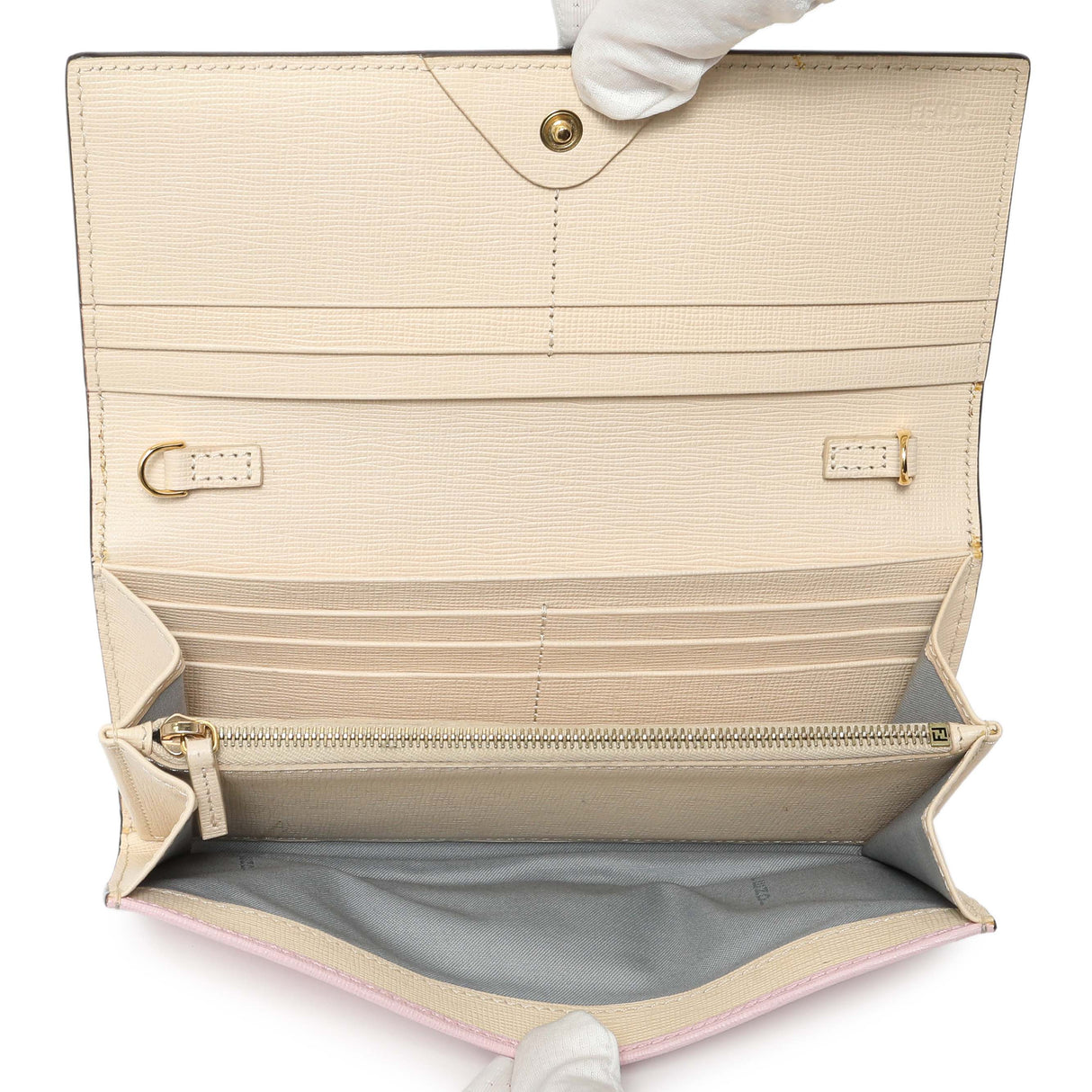 Fendi Vitello Elite Monster Eyes Studded Wallet on Chain Handbags Fendi